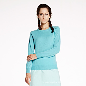 Pulôver de suéter de cashmere feminino